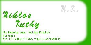 miklos kuthy business card